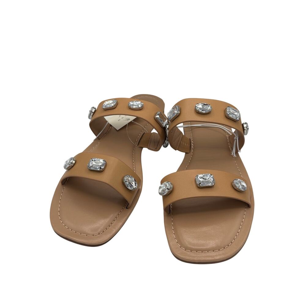 A New Day Women’s Sandals w Faux Jewels, Beige, Size 8, New in Box
